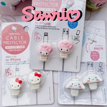 산리오 아이폰 케이블 보호캡 정품 시나모롤 마이멜로디 키티 usb 충전기 보호 프로텍터, 1개