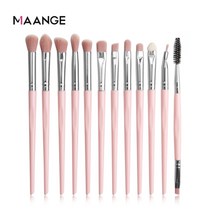 메이크업브러쉬 maange pro 브러쉬 12 pcs 섀도우 브러쉬 블렌딩 브로우 브러쉬 합성 강모 뷰티 코스메틱 브러쉬 세트 미니브러쉬, 파이