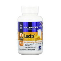 Enzymedica 엔자이메디카 락토 유제품 다이제스천 포뮬러 90 캡슐 리파아제 락타아제 아밀라아제 프로테아제 포함