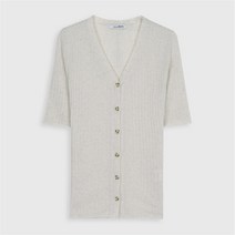 로엠 SH01 V넥 골지 반팔 가디건 RMCKC25R04