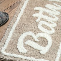 신혼집 극세사 바스매트 논슬립 발매트 원룸 현관앞 실내바닥 아이방 화장실앞 중문매트 싱크대 욕실앞, 바스 사각 대 베이지