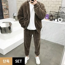 용된다 남자 겨울 두꺼운 골덴 트레이닝 세트