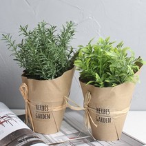 허브 크래프트지 화분 조화(2type), B.티리프