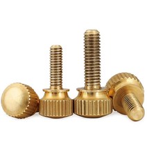 M6 널링 볼트 하이 헤드 더블 레이어 황동 전산 나사 압력 원형 손잡이 핸드 핸디 체결, M6 (2Pcs), 16mm, 1개