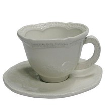 이태리 VBC 브이비씨까사 까사레이스 핸드메이드 커피잔 크림