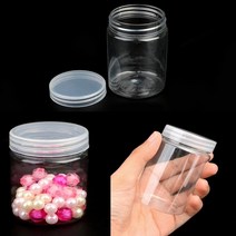 원형 수납 투명케이스 보관함 투명통 약케이스 악세사리케이스, 7cm - 300ml
