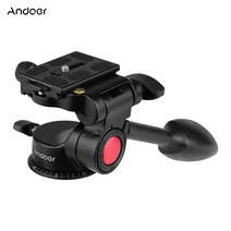 팬틸트 Andoer 알루미늄 합금 3 방향 삼각대 헤드 삼각대 비디오 헤드 팬 바 핸들 사진 dslr ildc 카메라 삼각대 모노 포드 슬라이더, 없음