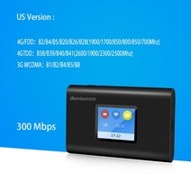 벤톤-M100 Cat 6 4G Wifi 무선 라우터 300Mbps Lte 휴대용 핫스팟 5G Mifi 잠금 해제 -c 고속 충전 3000 mAh 배터리, [03] US Version