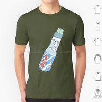 Kawaii Soda Drink T 셔츠 코튼 남성 여성 프린트 Ramune Orange Japanese Cute Tokyo 하라주쿠 스타일, 06 M-Tee-Moss Green_01 S