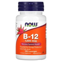 나우푸드 B 12 1 000mcg 사탕 정제 옵션확인필수, 1000mcg, 100 개