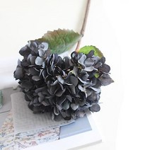 수채화 감성 진짜같은 풍성한 수국 조화 실내 조경 아기자기한소품 병원 아파트베란다꾸미기, 색상_딥퍼플, 상세페이지 참조