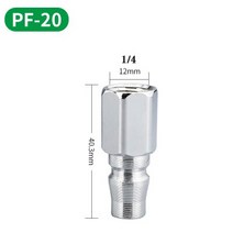 C 공압 퀵 커넥터 PP20 SP20 PF20 SF20 PH20 SH20 PM20 SM20 공기 압축기 자동 잠금, 01 PF-20