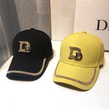 야구모자 신제품 Ins 글자 D 라인석 야구 모자 여성 블링 블링 패션 힙합 모자 햇빛 차단 캡 스냅 백 버클