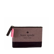 케이트 스페이드 라지 태슬 파우치 로고 딥 플럼 레드 화장품 위슬렛 손목지갑