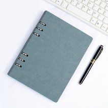 인조 가죽다이어리 마그네틱 6공 A5 다이어리 스프링 데일리 업무 각인 인쇄 회녹