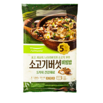 풀무원 소고기버섯 비빔밥 (냉동), 5개, 212g