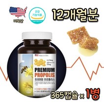 환절기 건강관리 영양제 프리미엄 프로폴리스 미국 직수입 고함량 면역기능 아연 먹기좋은 작은 미니캡슐 1년 대용량