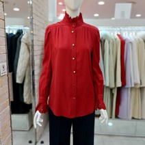 제이제이지고트 하이넥 펀칭 프릴 블라우스 GKAA0BL13