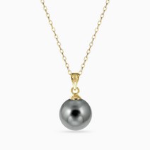 에버링 14K 금 흑진주 목걸이 그레이스펄 10mm_NPEE4102 Gold Pearl Gift
