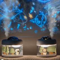 헐점포 가습기 미니 데스크톱 프로젝션 usb 가정용 오피스 소형 가습기 J221, 핑크 사자