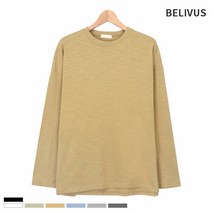 빌리버스 남자 티셔츠 BLS012 남성 트임 라운드 긴팔티