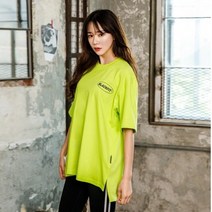 블랙몬스터핏 레터링 오버핏 반팔 티셔츠