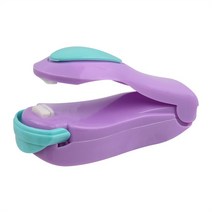 드립백소분기 과립 분발 자동 계량기 정량분배기 휴대용 미니 식품 클립 열 밀봉 기계 1 개 주방 액세서리, 03 purple