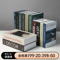 책 장식품 페이크북 서재 사무실 거실 인테리어 BEIHANMEI, 6 개의 영어 시뮬레이션 책 A