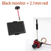 헬퍼솔 사용하기 5.8G FPV 세트 ccd 700TVL 카메라와 비디오 송신기 레이싱 드론 RC 자동차에 대한 작은 파일럿 5 인치 40CH 모니터, [01] white  and  red