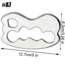 림프마사지기 괄사마사지기 스테인레스 스틸 gua sha 도구 바디 쉐이핑을위한 배수 스크래핑 허리 근육 통증 완화, a7