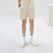 아도르클래식 하늘 편하고 시원한 면 스판 츄리닝 반바지