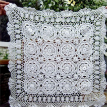 크로쉐 손뜨게 식탁보 테이블 장식, 없음, White+50X50CM