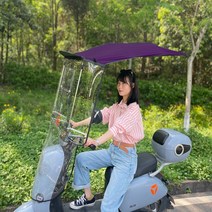 스쿠터캐노피 가리개 스크린 지붕 덮개 선스크린 윈드스크린, 퍼플