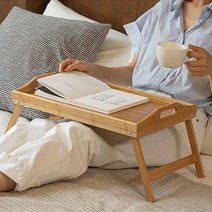 침대 베드트레이 접이식 원목 좌식 테이블 대형 밥상 식탁, OTB-BD65