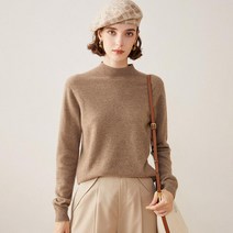 고비캐시미어 니트 반목 캐시미어100 목 폴라 스웨터