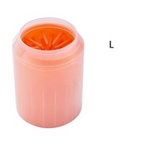 강아지발세정제 대형견 발씻기 발닦기 풋클렌저 자동세척기 발바닥 클리너 산책후발 개 발 컵 실리콘 빗 휴대용 야외 애완 동물 수건 세탁기 청소 브러시 빨리 버킷 세척, [06] L-Orange