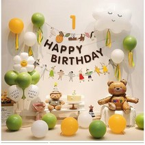 디한스 생일파티 풍선세트, 곰돌이, 6