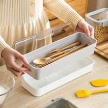 구스터프 사각 수저통 물빠짐 수저함, 1개