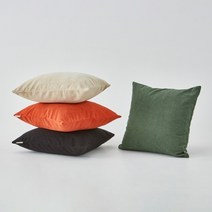 한샘 슬림 골지 쿠션 커버, 오렌지(C)