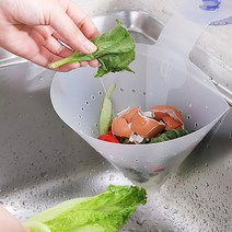 [1+1] 음식물쓰레기 깔때기 물기제거 거름망 싱크대 홀더 봉투 음쓰통, 1+1