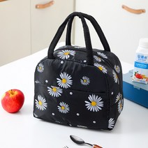 가방 직장인 알루미늄호일 도시락통 핸드백 두꺼운 보온 있음 밥 간편 점심식사 2302483638, 쿨러백 블랙 추국