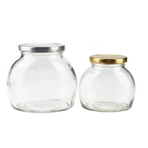 국산 유리병 타원형 밀폐용기 250ml 500ml 잼병 쨈병 공병, 타원형500ml(16개)_블랙