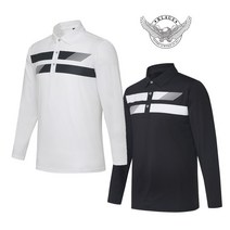 [KLAUS]남성 가슴POINT 기모 카라 긴팔티 KL4069