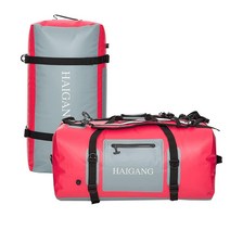 Haigang 70L 방수 더플 백 여행용 드라이 백 대용량 조절 가능한 두꺼운 스트랩과 손잡이 지퍼 잠금 에어 밸브 장비 안전 유지 보트 래프팅 오토바이 카약에 적합, 110L