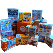 옳은생활 미니블럭 3종류 선물세트 블록 레고호환 어린이 선물 여아 남아 조카선물 래고형 블럭, 걸월드4종선물세트