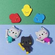 미킵 골프냥 세트 골프 볼주머니 + 볼마커, 민트, 레드