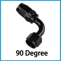 범용 AN4 AN6 AN8 AN10 AN12 알루미늄 오일 연료 스위블 호스 엔드 피팅 어댑터 키트 0 °/45 °/90 °/12, 04 Black 90_01 AN4