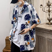 주디앤 남성 휴양지 하와이안 반팔 셔츠