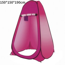 샤워 1인 비박 텐트 완전 자동 빠른 개방 변경 야외 입욕 낚시 수영 변경 화장실 비치, 핑크 더블