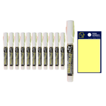 동아 블랙보드마카 12p + 투코비 스티키 메모패드 세트, White, 3세트